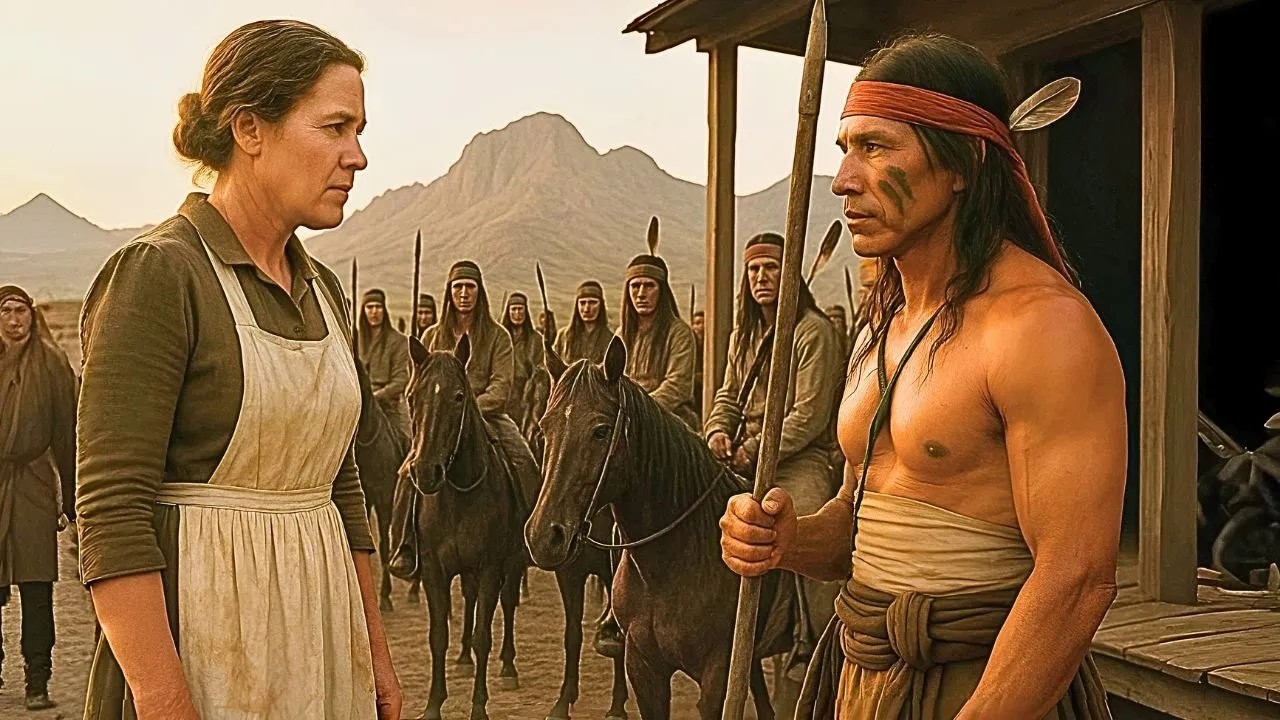 Ella alimentó un apache herido  Al día siguiente, su casa fue rodeada por sus guerreros