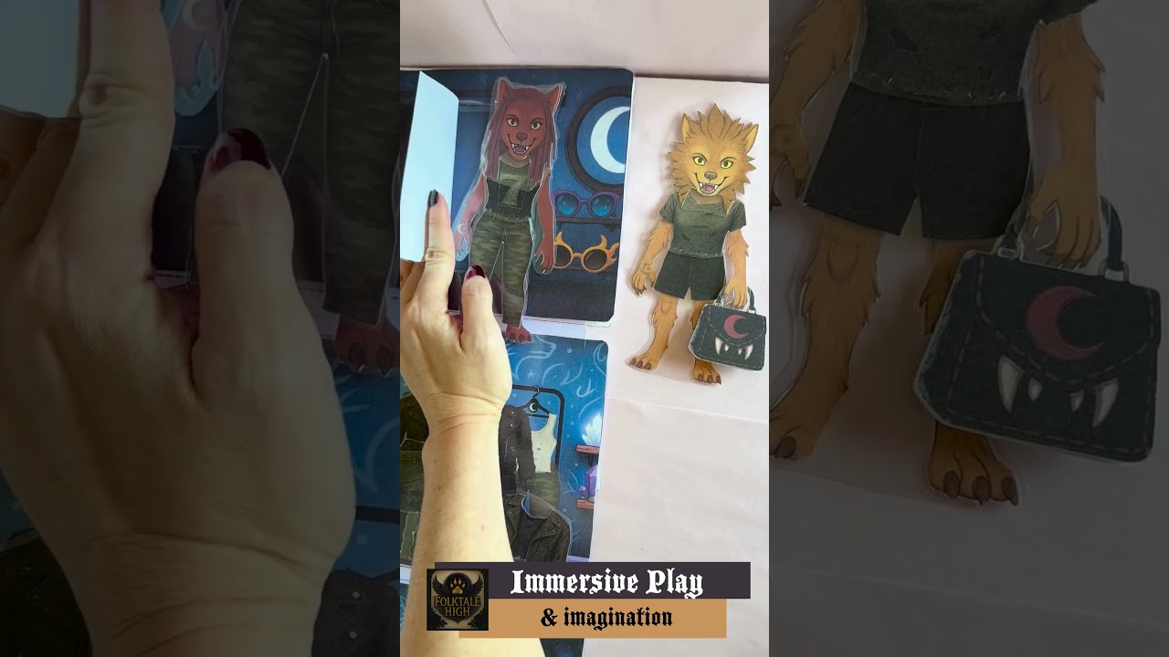 Printable Werewolf Girls Paper Dolls