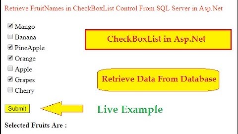 Retrieve Data from Database into CheckBoxList Control in Asp.Net C# | Hindi | Online Learning Class