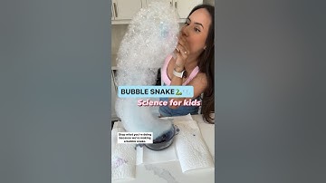 BUBBLE SNAKE🤭🫧🐍! Science for kids 🧬 #bubbles #stemeducation