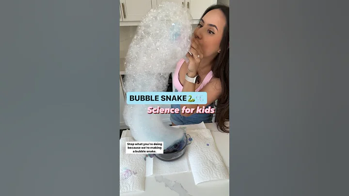 BUBBLE SNAKE🤭🫧🐍! Science for kids 🧬 #bubbles #stemeducation