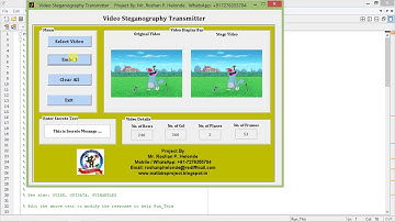 Video Steganography Using Matlab Project Code