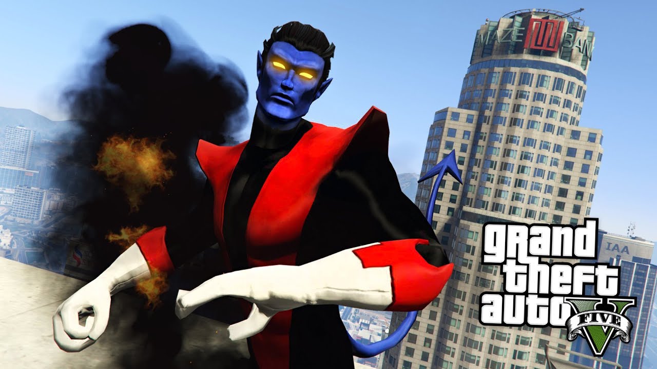 GTA 5 Mods - X-MEN NIGHTCRAWLER MOD w/ TELEPORTATION!! GTA 5 ...