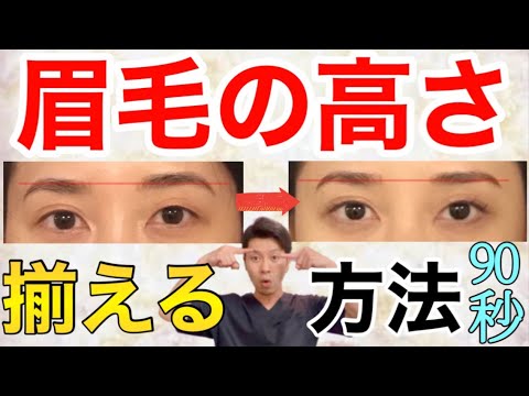 【眉毛の高さ】正しい箇所にアプローチすれば眉は揃います！（目の高さ違いにも効果アリ！）