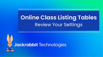 Online Class Listing Tables -  Review Your Settings