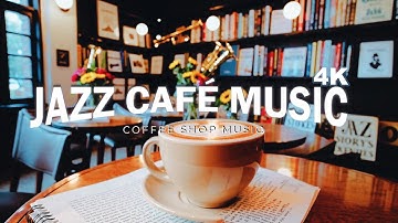 Smooth Jazz Café 4K ☕ Relaxing Jazz Instrumental Piano Music with Latte Art Scenes for Study, Relax