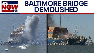 WATCH: Key Bridge demolished with controlled explosion | LiveNOW from FOX