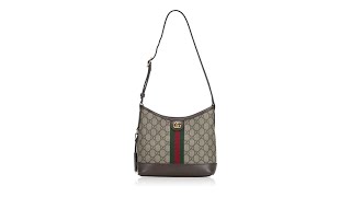 Gucci GG Supreme Canvas Ophidia Small Shoulder Bag Brown