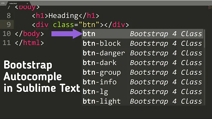 Bootstrap 4 Autocomplete Sublime Text 3 | Install Bootstrap Autocomplete Package easy