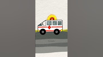 How to draw an easy ambulance?🚑#shortsvideo #shorts #viral #ambulance #easy_drawing