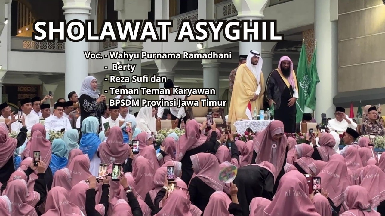 SHOLAWAT ASYGHIL. Voc. Wahyu Purnama Ramadhani, Berty, Reza Sufi dan Karyawan/ Wati BPSDM Jatim