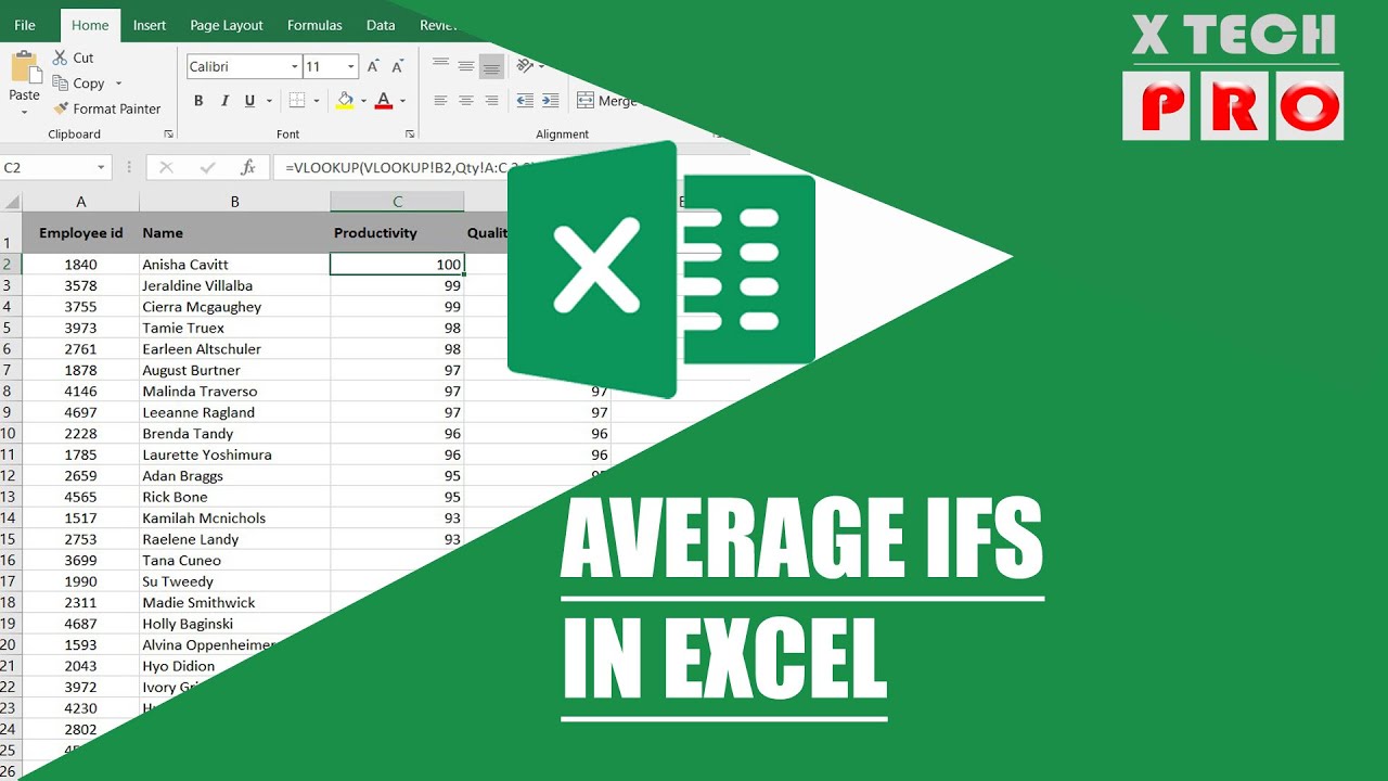 Average ifs in excel [malayalam] - YouTube