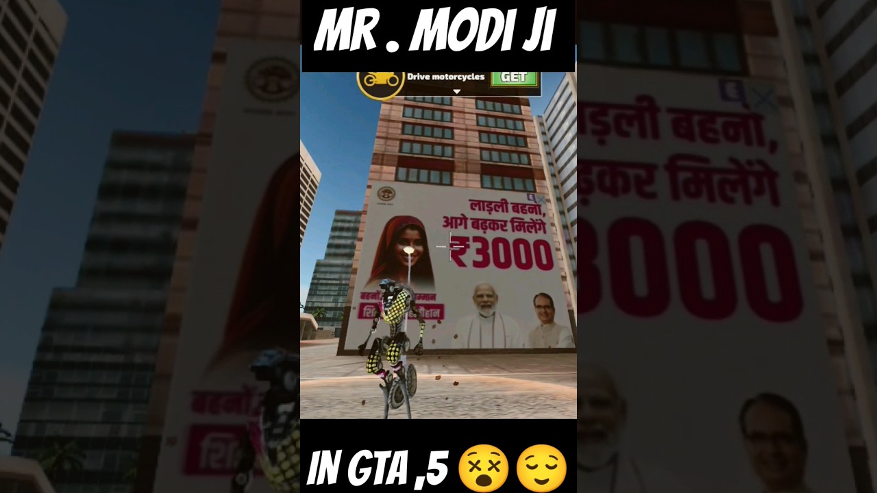Mr Modi ji in GTA 5 also 😵😵