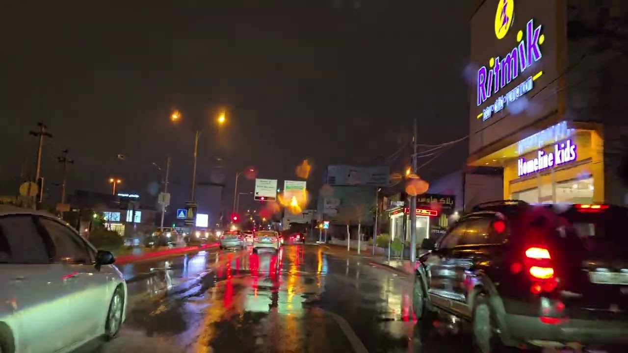 جولة في مدينة السليمانية في الأمطار (هوارى شار)  19\1\2026 sulaimaniyah kordstan