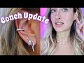 CONCH PIERCING UPDATE I Everything you want to know about the Conch Piercing, jewelry, healing, pain