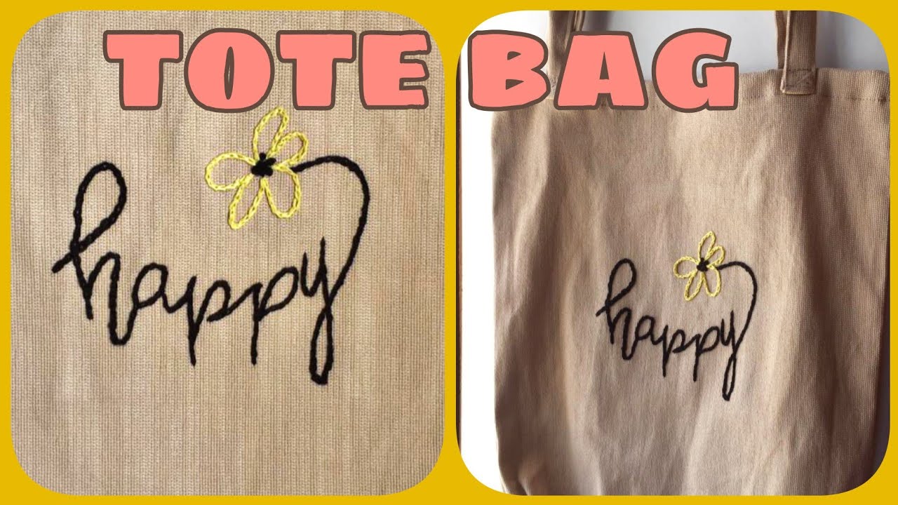 تطريز حقيبة Tote bag بكل التفاصيل