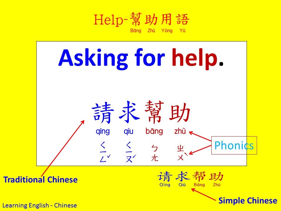 abc英語 幫助用語01 (Learning English and Chinese about Help.) - YouTube