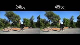 24 vs 48 frames per second skateboarding action footage