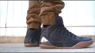 Nike Kobe 9 Ext mid (snake skin) on foot / feet + 3M test - YouTube