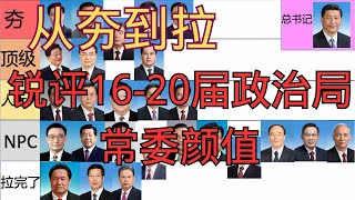 女生视角，从夯到拉锐评16-20届政治局常委颜值