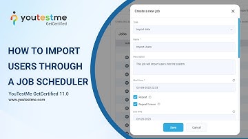 YouTestMe GetCertified 11.0 - Importing Users via Job Scheduler