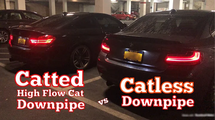 Catless Downpipe vs Catted Downpipe (High Flow Cat) Exhaust Tone Difference - BMW N55