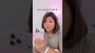 How to get iOS 27 free, right now 🩷 #ios27 #iphonetips #iphone