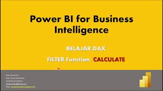 Belajar DAX Fungsi CALCULATE