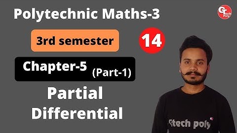 Applied Mathematics-3 | Lecture-14 | Chapter-5 Partial Differentiation (part-1) | Polytechnic