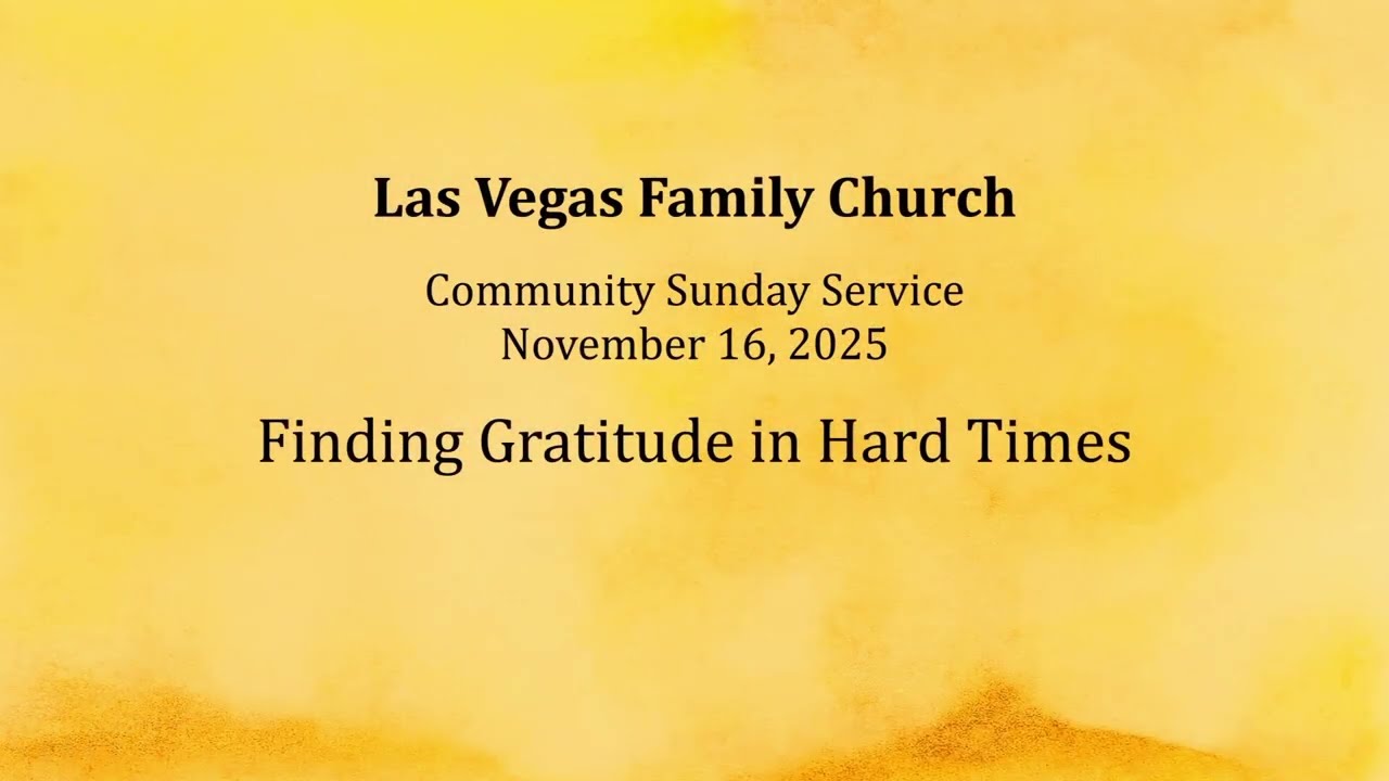 Finding Gratitude in Hard Times | Dr. Andrew Compton | Nov 16, 2025