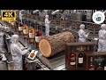 Inside the USA's factory: From Wood logs to alcohol (Full Process)
