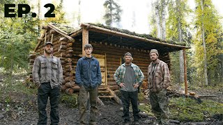 34 Days Off-Grid Alaska Build Ep. 2 - Lord Of The Cabins: The Two Bunks.