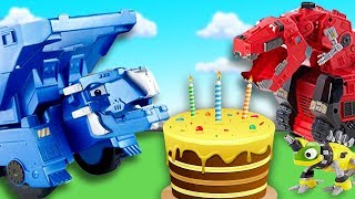 Dinotrux Ton-Ton Surprise Birthday Party! | PLAY WITH TOYS