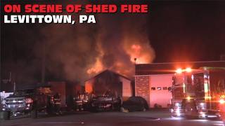 Fire Dept Respond To Shed Fire Incident In Levittown, Pa.