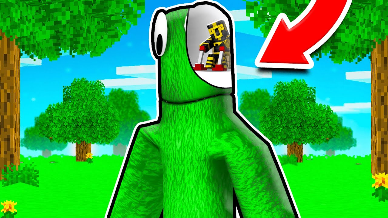 CONTROLO A GREEN RAINBOW FRIENDS EN MINECRAFT 😱
