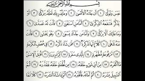 تلاوات مختارة سورة عبس القارئ محمد العريفي