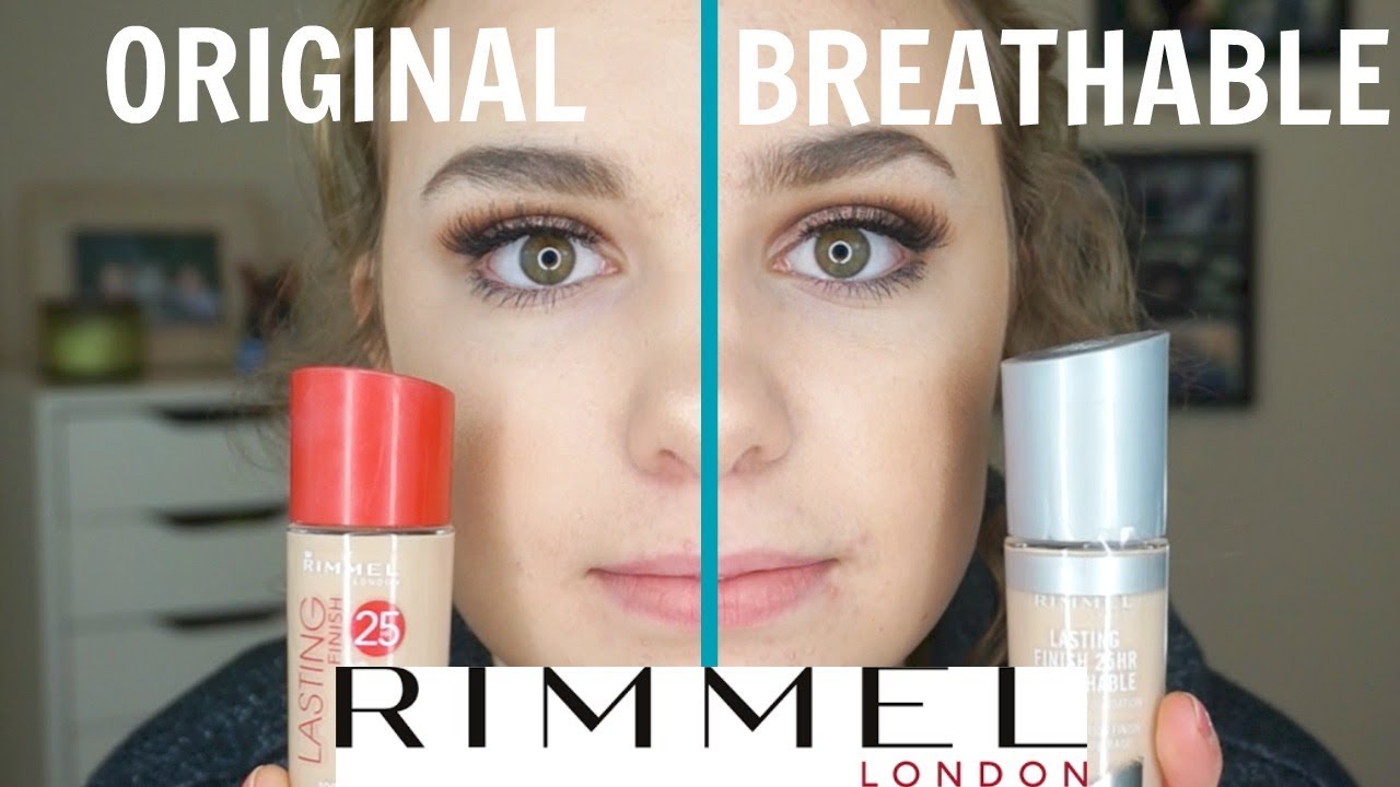 ORIGINAL vs. BREATHABLE - Rimmel Lasting Finish Foundation | Review & Demo  + Wear Test - YouTube