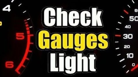 How to Fix & Reset Check Gauges Warning Light Stays On or Flashing | Check Gauges Light On