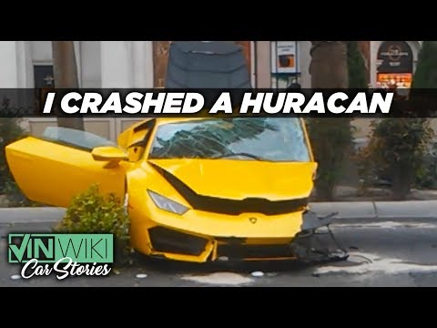 eu caí um Lamborghini Huracan alugado em Las Vegas