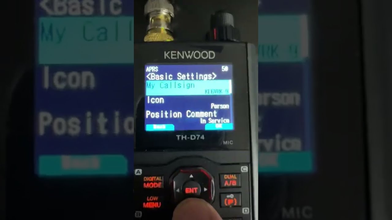 How to setup the Kenwood TH-D74A for APRS quickly