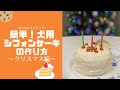 【犬ごはん】簡単！犬用ケーキの作り方☆米粉のシフォンケーキ How to make a chiffon cake for dogs