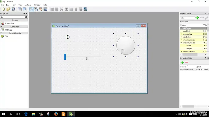 48  Qt Designer Signal & Slots Part 1
