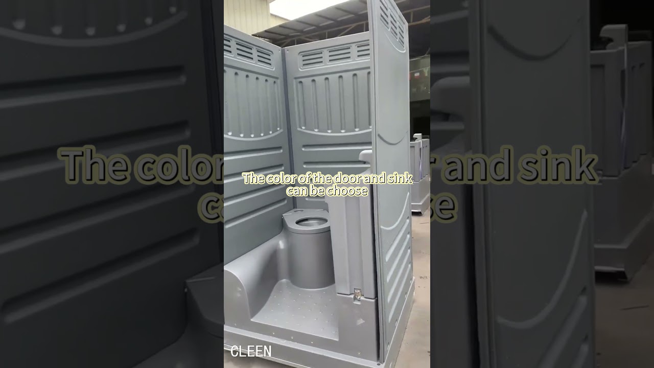 Plastic portable toilet assembled real shooting 