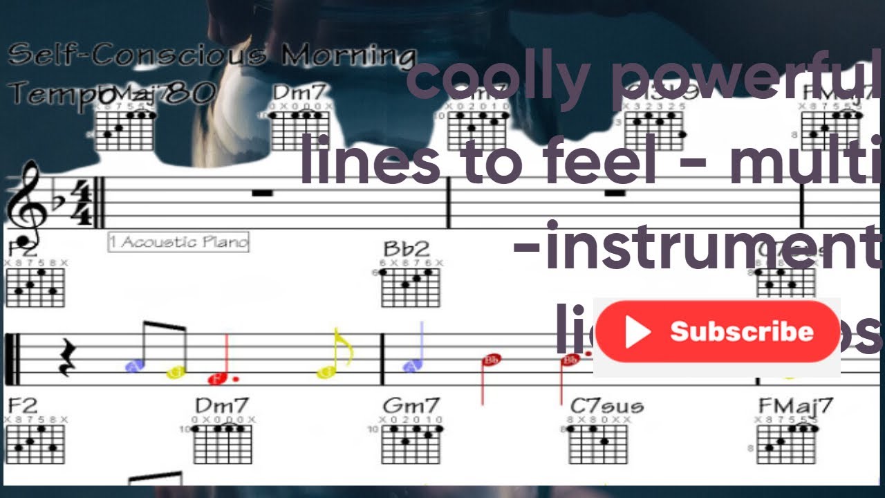 Watch 🎼Self Conscious Morning (coolly powerful lines to feel) multi-instrument licks/solos on YouTube Watch 🎼Self Conscious Morning (coolly powerful lines to feel) multi-instrument licks/solos on YouTube