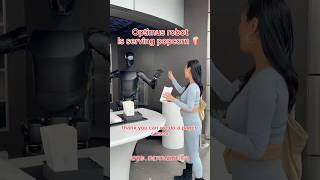 Robot is serving popcorn today at Tesla diner, terminator is coming?