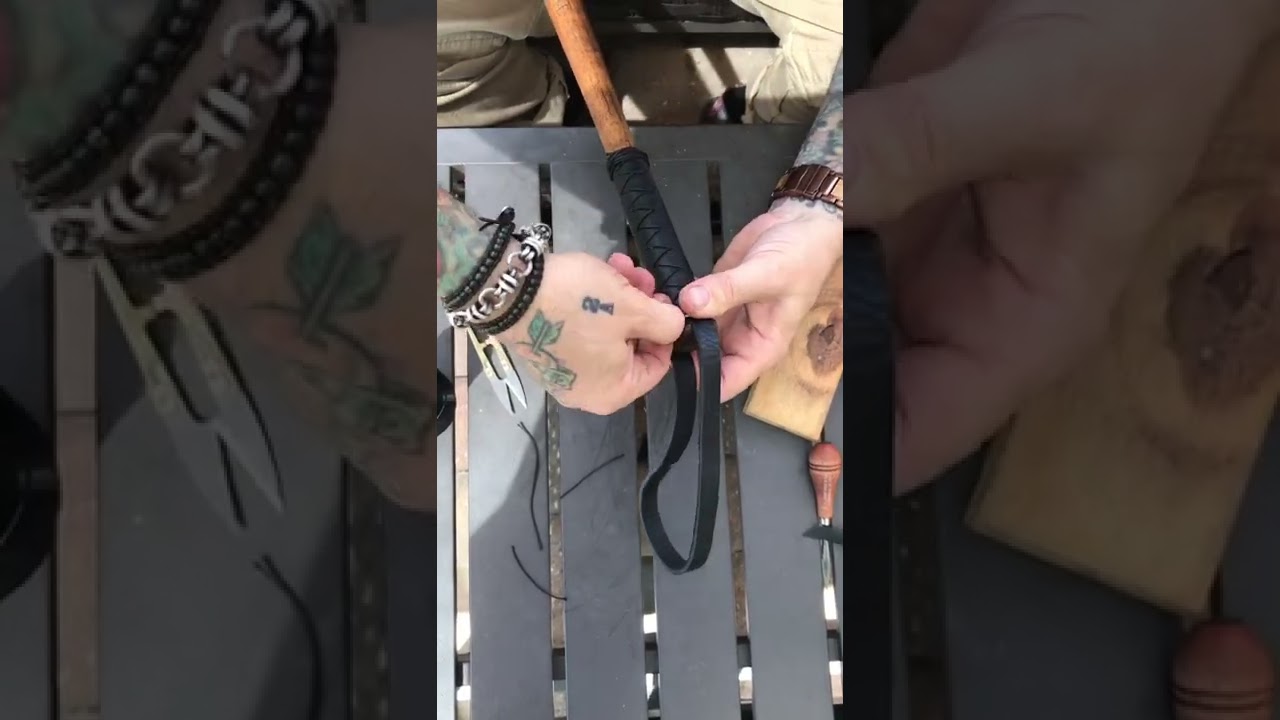 4 strand braid handle wrap with Witchdoctor Zero