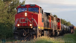 Cn 2578 And 5611 Lead L557 Up The Coronado Subdivision Herzog Ballast Cars