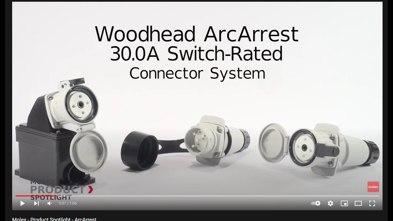 2 Pole Ground 250 V AC 30A with Finger Draw Plates & Plug Cap Position 7 Switch Rated Plug Woodhead 1122191016 ArcArrest Plug 