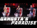 GANGSTA&#39;S PARADISE COVER ON THE VOICE | TOP 5 AUDITIONS