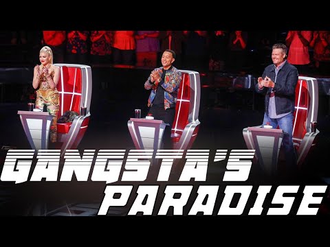 GANGSTA S PARADISE COVER ON THE VOICE TOP 5 AUDITIONS